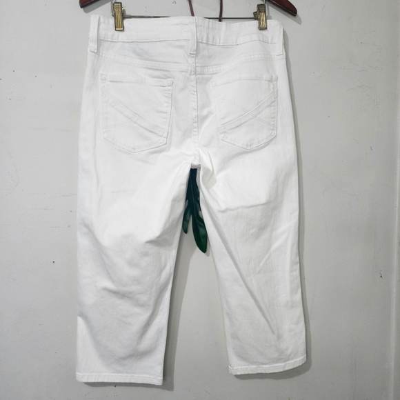 NYDJ Lift Tuck Technology White Crop Jean Pants - Picture 6 of 11